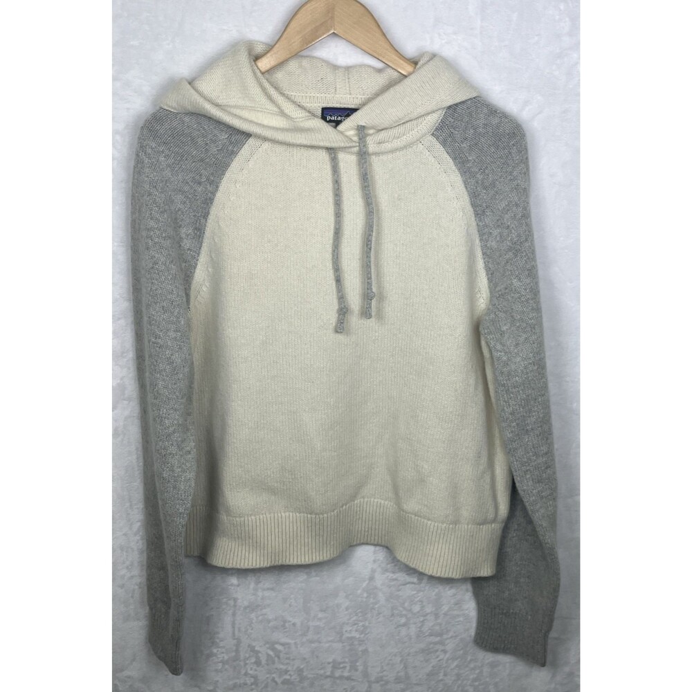 Patagonia Recycled Wool Blend Hooded Sweater Pullover Women's Size Large